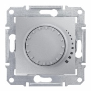 Светорегулятор поворотно-нажимной проходной 25-325Вт Sedna, алюминий