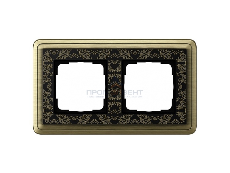 Рамка 2-ая Gira ClassiX Art Бронза/Черный