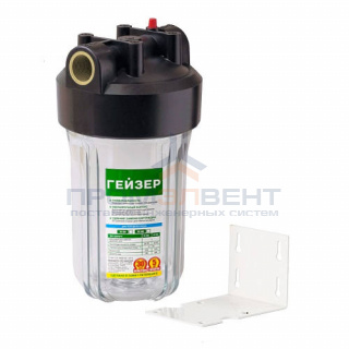 Фильтр магистральный 10"BB ГЕЙЗЕР Джамбо - 1" (ВР/ВР, прозрачная колба, резьба латунная)