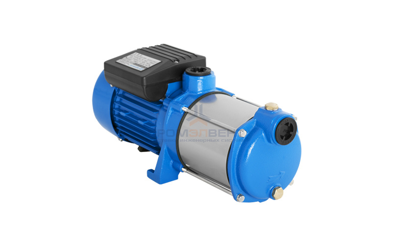 Насос многоступенчатый Aquario AMH-100-6S - 1,1 кВт (однофазный, PN6, Hmax 45 м, Qmax 6 м³/ч)