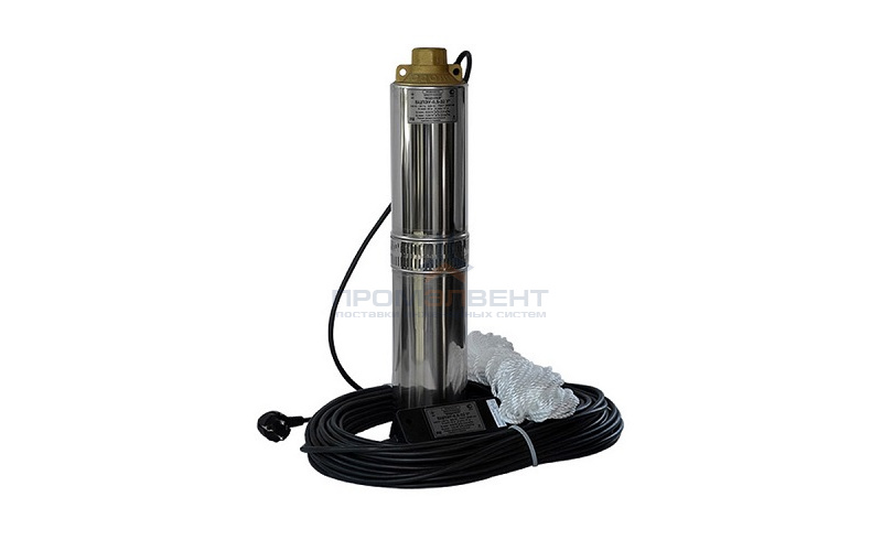 Насос скважинный Водолей БЦПЭ 0,5-40 У (0,72 кВт, Qmax 1,8 м³/ч, Hmax 60 м, кабель 40 м)
