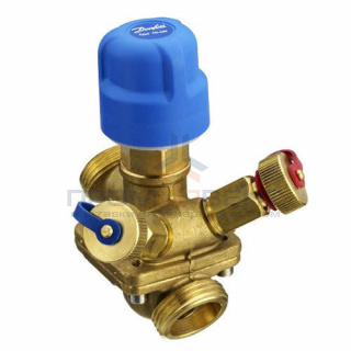 Клапан балансировочно-регулирующий Danfoss - AQT 1" (НР/НР, PN16, Tmax 120°C, c измер.ниппелями)