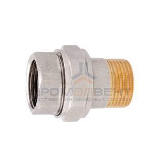 Сгон прямой ITAP 161 - 1/2" (ВР/НР, латунь никелированная, с уплотнительным кольком)