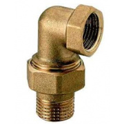Сгон угловой с плоской прокладкой ITAP 152 - 1" (НР/ВР, Tmax 120°C, Tmin -20°C, латунный)