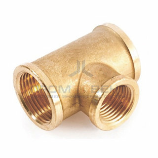 Тройник латунный резьбовой переходной STOUT (ВР) - 1" x 3/4" x 1"