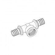 Тройник с переходом на внутреннюю резьбу REHAU MX - 40 x 1" (латунь, для труб серии RAUTITAN)