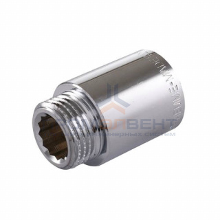 Удлинитель резьбовой Tiemme 1530C - 1/2", длина 10 мм (НР/ВР, латунь хромированная)