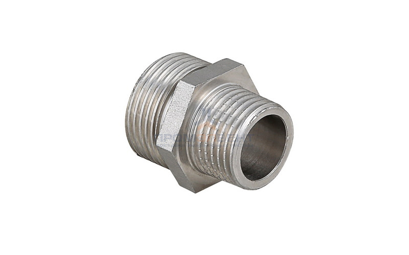 Ниппель латунный резьбовой переходной STOUT - 3/4