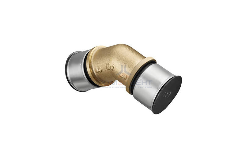 Отвод 45° Oventrop Cofit P - 63x6.0 (прессовой, латунь)