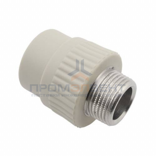 Переход на наружную резьбу FV-Plast - 25 x 1/2" (для полипропиленовых труб, цвет серый)