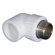 Переход на наружную резьбу угловой KALDE - 20 x 1/2" (для полипропиленовыъ труб, цвет белый)