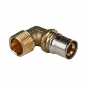 Переход на наружную резьбу угловой STOUT - 20 x 1/2" (прессовой, для металлопластиковых труб)