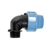 Переход на наружную резьбу угловой UNIDELTA 1008 - 16 x 3/4" (для труб ПНД, резьба пластиковая)