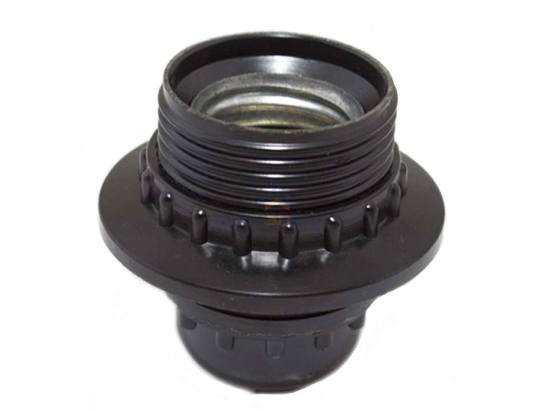 Патрон Е27 с прижимным кольцом карболитовый