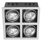 Светильник MR16*4 GU5.3/GU10 карданик серый встр.