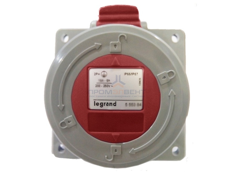Розетка встраиваемая Legrand P17 32А 3К+H+З 380В IP67