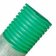Труба гибкая двустенная дренажная д.160мм, класс SN6, перфорация 360?, цвет зеленый