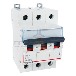 Автоматический выключатель Legrand DX3-E C2 3П 6000/6kA (автомат)