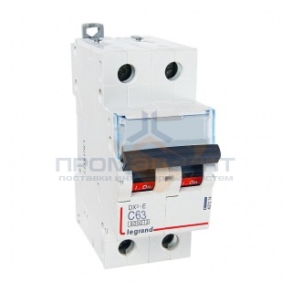 Автоматический выключатель Legrand DX3-E C63 2П 6000/6kA (автомат)