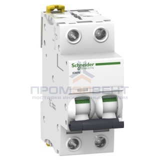 Автоматический выключатель Schneider Electric Acti 9 iC60N 2П 10A 6кА C (автомат)
