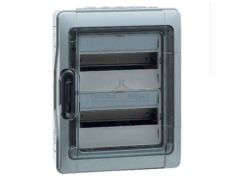 Бокс Legrand Plexo IP65 накладной на 24 (2х12) модуля с шинами N+PE с прозрачной дверью