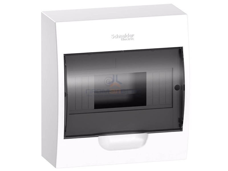 Бокс навесной Schneider Electric Easy9 на 8 модулей с прозрачной дверью с клемниками N+PE